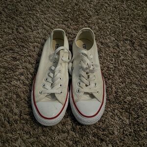 Converse women’s White and Red Low-Top Sneakers